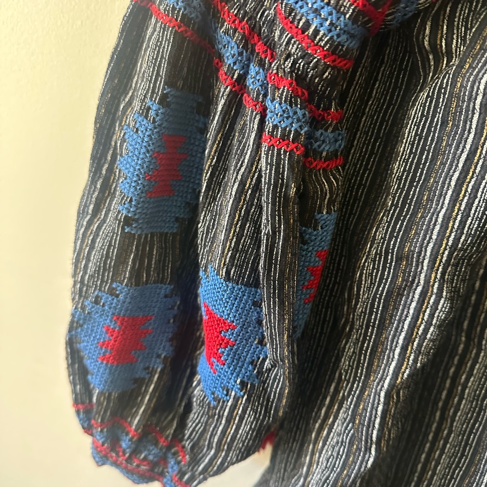 Ivy Jane Black Blue Red Aztec Mini Dress - Picture 6 of 12